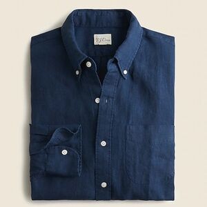 J.Crew Slim Fit Baird McNutt Irish Linen Button Down Shirt